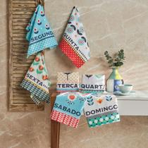 Pano de Copa Estampado 7 Peças Lepper 40 Cm x 60 Cm