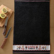 Pano De Copa Felpudo Algodão Liso, medida 45x70, cor preto, marca Döhler Pano De Copa Felpudo Algodão Liso, medida 45x70, cor preto, marca Döhler