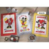 Pano de Copa Felpudo Amarelo Mickey e Minnie 23 Dohler Pano de Copa Felpudo Amarelo Mickey e Minnie 23 Dohler