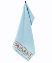 Pano de Copa Felpudo Jacquard Vida 2 Liso Barrado Pássaros - Döhler