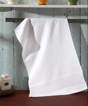 Pano de copa felpudo para bordar nancy liso branco 40x60 dohler