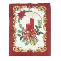 Pano de Copa Felpudo Prata Natal Vinho - Dohler Pano de Copa Felpudo Prata Natal Vinho - Dohler