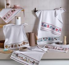 Pano de Copa Guardanapos Felpudo Algodão 10 Unidades Variados - Diannelli Pano de Copa Guardanapos Felpudo Algodão 10 Unidades Variados - Diannelli