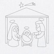 Pano de Copa Natal para Pintura - Circulo Pano de Copa Natal para Pintura - Circulo