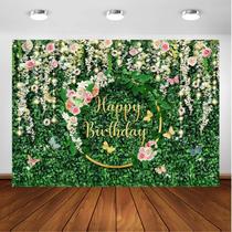 Pano de fundo Avezano Greenery Birthday Jungle Safari 3x2m Vinil