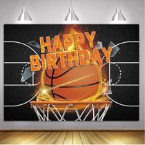 Pano de fundo BAIFNEZ Basketball Feliz Aniversário 210 cm x 150 cm Pano de fundo BAIFNEZ Basketball Feliz Aniversário 210 cm x 150 cm