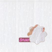 Pano de fundo com franjas de papel de parede Tinsel, 3 peças brancas, 1 m x 2 m