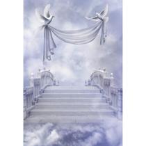 Pano de fundo CSFOTO Stairway to Heaven Kingdom of God 2x2,5 m em vinil