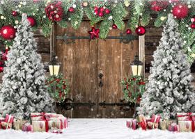 Pano de fundo de estúdio fotográfico LYWYGG Christmas 2,1 m x 1,5 m