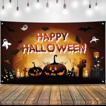 Pano de fundo de Halloween KatChon Haunted Happy Halloween XtraLarge