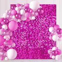 Pano de fundo de lantejoulas Lie-house Lie-house Hot Pink Shimmer Wall 180x120cm