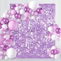 Pano de fundo de lantejoulas Lie-house Light Purple Shimmer 180x120cm - LJIE-House