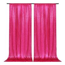 Pano de fundo de lantejoulas PartyDelight Hot Pink 1,5 m x 3 m Fotografia