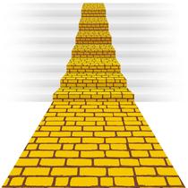 Pano de fundo de parede Chuangdi Halloween Yellow Brick 1,4 x 2,7 m, 3 unidades