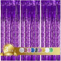 Pano de fundo de porta roxa Party Streamers TONIFUL (3,3 m x 2,5 m)