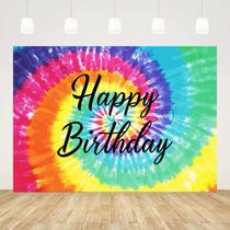 Pano de fundo fotográfico ABLIN Tie Dye Birthday Party 2,1x1,5 m