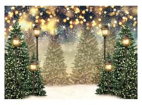 Pano de fundo fotográfico Allenjoy Winter Forest 210x150cm