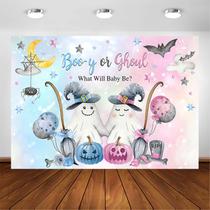 Pano de fundo fotográfico Avezano Halloween Gender Reveal 7 x 5 pés