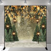 Pano de fundo fotográfico Mocsicka Winter Forest Christmas 240x240cm