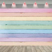 Pano de fundo fotográfico TENCOW Madeira colorida 300x240cm Páscoa