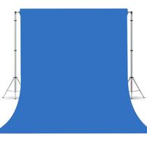 Pano de fundo fotográfico TERSUM Royal Blue 2,4 m x 3 m de fibra de poliéster