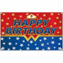 Pano de fundo fotográfico Yriujul Super Women Birthday 180x110cm