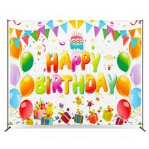 Pano de fundo fotográfico Zink Birthday sem rugas 137 cm x 183 cm