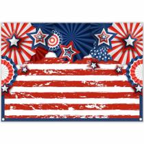 Pano de fundo fotográfico ZTHMOE, bandeira americana, 4 de julho, 7 x 5 pés