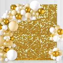 Pano de fundo Lie-house Gold Shimmer Wall 180 cm x 120 cm com acessórios