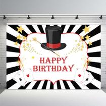 Pano de fundo MEHOFOND Magic Show Boy Birthday em vinil de 2,1 x 1,5 m