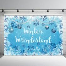Pano de fundo MEHOFOND Winter Wonderland 2,1 x 1,5 m para chá de bebê Pano de fundo MEHOFOND Winter Wonderland 2,1 x 1,5 m para chá de bebê