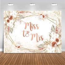 Pano de fundo Mocsicka Miss to Mrs Bridal Shower, vinil de 210 x 150 cm