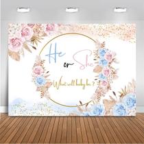 Pano de fundo: o gênero Mocsicka Boho revela capim-dos-pampas rosa ou azul Pano de fundo: o gênero Mocsicka Boho revela capim-dos-pampas rosa ou azul