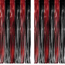 Pano de fundo Party Streamers GREATRIL Foil Fringe Tinsel preto vermelho Pano de fundo Party Streamers GREATRIL Foil Fringe Tinsel preto vermelho