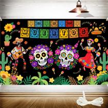 Pano de fundo Season's Friends Day of the Dead 180x110cm Poliéster Pano de fundo Season's Friends Day of the Dead 180x110cm Poliéster