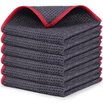 Pano de limpeza de microfibra Airlab Waffle Weave 30x30cm, pacote com 6 Pano de limpeza de microfibra Airlab Waffle Weave 30x30cm, pacote com 6