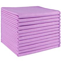 Pano de limpeza de microfibra de vidro HOMEXCEL, pacote com 12 unidades, roxo