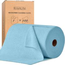 Pano de limpeza de microfibra em rolo KitchLife 100 folhas sem fiapos Pano de limpeza de microfibra em rolo KitchLife 100 folhas sem fiapos