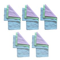 Pano de Limpeza de Microfibra Reutilizável 30cm x 30cm Alta Absorção Fácil de Limpar Pacote com 15 Unidades Pano de Limpeza de Microfibra Reutilizável 30cm x 30cm Alta Absorção Fácil de Limpar Pacote com 15 Unidades