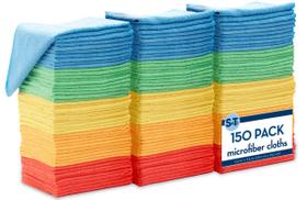 Pano de limpeza de microfibra S&T INC. Pacote 150 de 29 cm x 29 cm