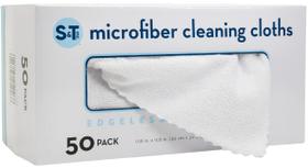 Pano de limpeza de microfibra S&T INC. Pacote com 50 30 cm x 30 cm branco Pano de limpeza de microfibra S&T INC. Pacote com 50 30 cm x 30 cm branco