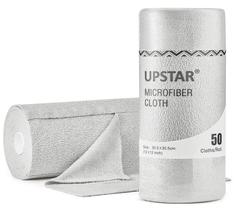 Pano de limpeza de microfibra UPSTAR 30x30cm 50 pacotes/rolo cinza
