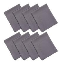 Pano de limpeza de microfibra Wisdompro, pacote com 8, 15x18cm - cinza Pano de limpeza de microfibra Wisdompro, pacote com 8, 15x18cm - cinza