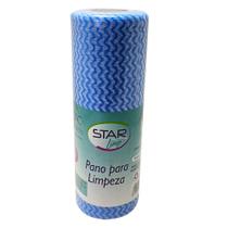 Pano de Limpeza em TNT 24x30 Rolo com 50 folhas Azul