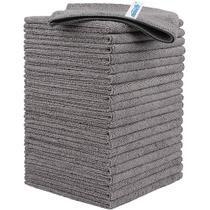 Pano de limpeza HOMEXCEL Microfiber Grey, pacote com 24, 29x29 cm