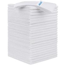 Pano de limpeza HOMEXCEL Microfiber White, pacote com 24, 30x30cm