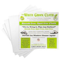 Pano de limpeza O pano verde branco reutilizável, pacote com 4 Pano de limpeza O pano verde branco reutilizável, pacote com 4