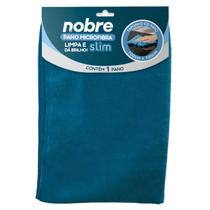Pano de microfibra 100x100cm ( pacote c/ 1 unid.) azul Slim - Nobre Pano de microfibra 100x100cm ( pacote c/ 1 unid.) azul Slim - Nobre
