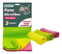 Pano De Microfibra 35x35cm 3 Unidades Rayco Pano De Microfibra 35x35cm 3 Unidades Rayco