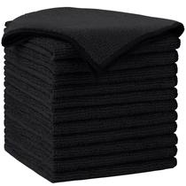 Pano de Microfibra para Limpeza AIDEA Kit com 12 Unidades 30x30cm Preto Pano de Microfibra para Limpeza AIDEA Kit com 12 Unidades 30x30cm Preto